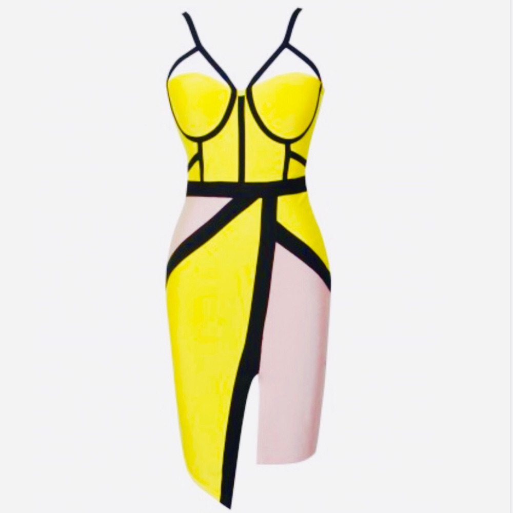 Yellow Bandage Dress